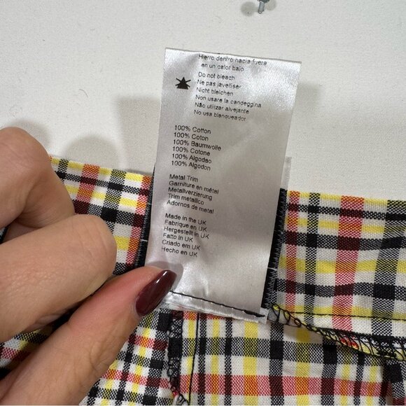 The Ragged Priest High Rise Checked Wide Pants S Chain Punk Grunge Streetwear UK - Picture 6 of 14